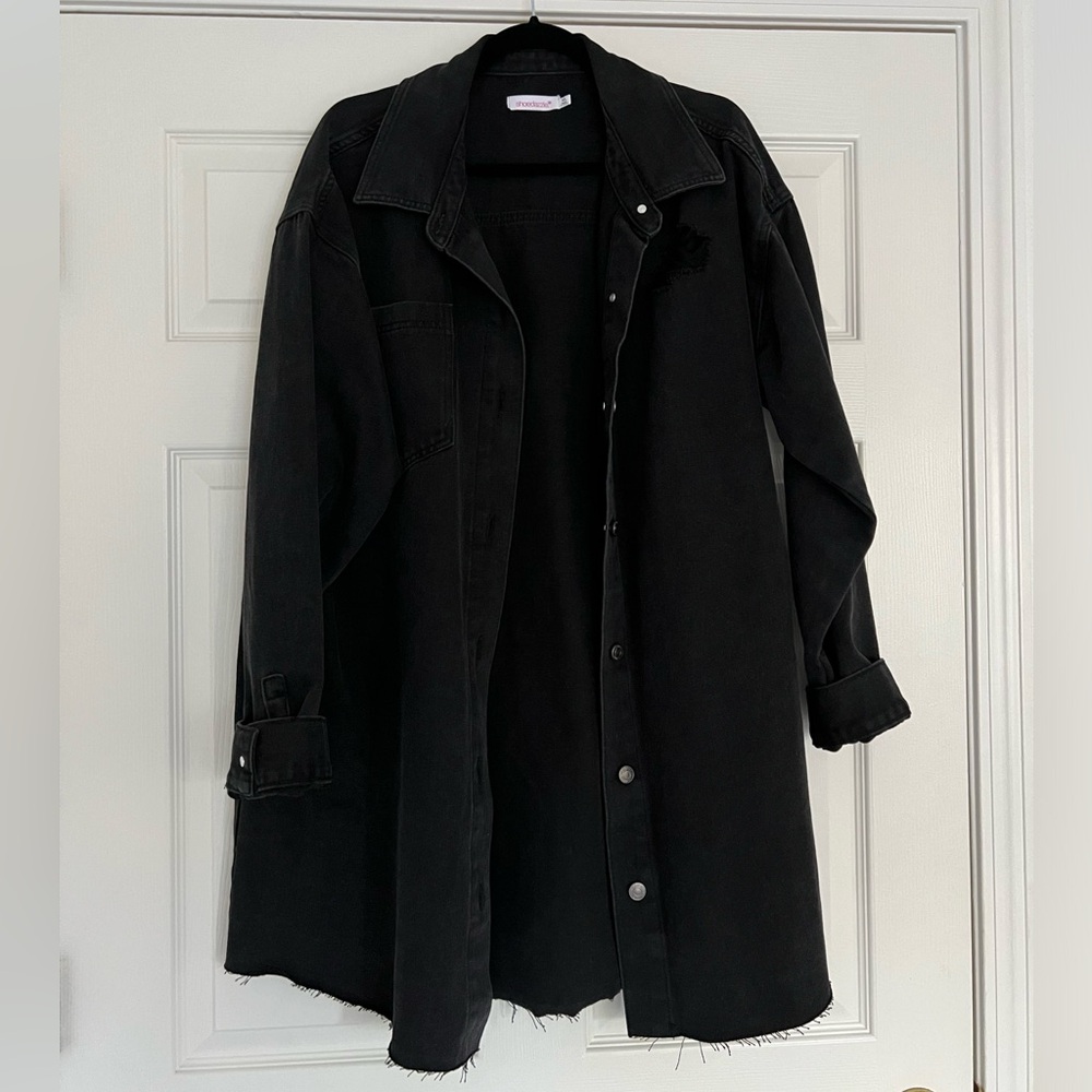 Black denim dress